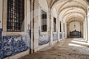 Courtyard at the church of sao vicente de fora in Lisbon, Portugal