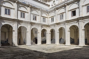 Courtyard at the church of sao vicente de fora in Lisbon, Portugal