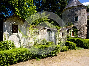 courtyard of Cinq-Mars-la-Pile Castle, Indre-et-Loire, Centre, F