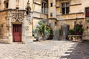 Courtyard of the Cluny museum Musee de Cluny. Paris, France photo