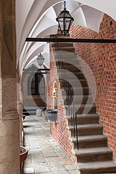 Courtyard of Jagiellonian University in Krakow