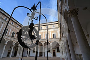 courtyard of the Ducal Palace of Urbino, Italy