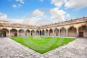 Courtyard of famous University of Salamanca, Castilla Leon, Spain