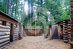 Courtyard at Fort Clatsop Oregon photo