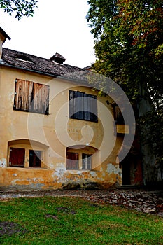 Courtyard of fortified medieval saxon church in Dealu Frumos, Schoenberg photo