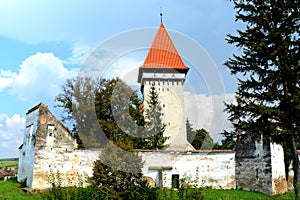 Courtyard of fortified medieval saxon church in Dealu Frumos, Schoenberg photo