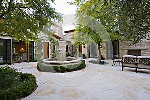 Courtyard With Fountain