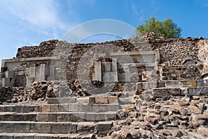 Courtyard of the Four Temples Patio de los Cuatro Templos. Platforms in ancient Teotihuacan. Travel photo. photo