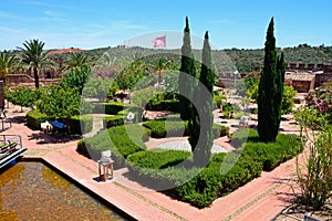 Castle courtyard gardens, Silves, Portugal.