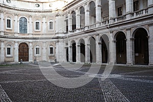 Courtyard of Giacomo della Porta in Rome, Italy photo