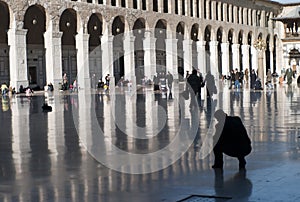 Courtyard of the great mosque of Damascus
