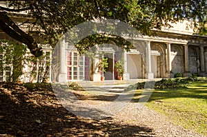 Courtyard historic palace in italy