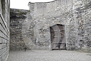 The Courtyard at Kilmainham Gaol Museum. Dublin, Ireland. March 30, 2017.