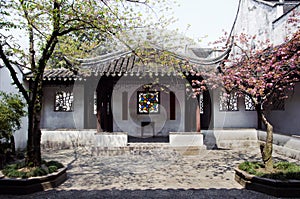 Courtyard at the Lion's Grove garden, Suzhou