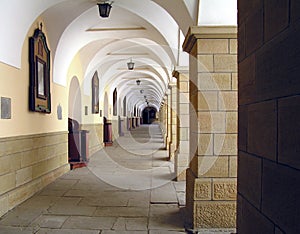 Courtyard of the monastery photo