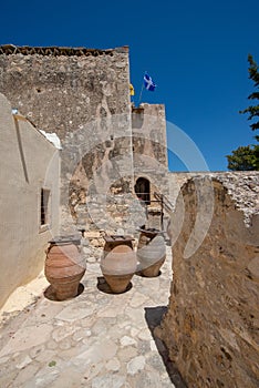 Courtyard of monastery Moni Odigitrias