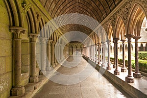 Courtyard of Mont Saint-Michel abbey