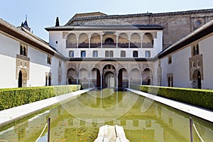 Courtyard of the Myrtles, Patio de los Arrayanes, in Alhambra, G photo