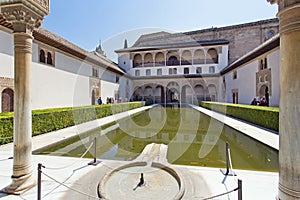 Courtyard of the Myrtles, Patio de los Arrayanes, in Alhambra, G photo