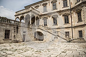 Courtyard near ancient castle