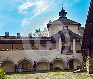 Courtyard of Niedzica Castle in Southern Poland photo