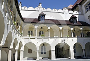 Courtyard of the Old town Hall in Bratislava, Slovakia