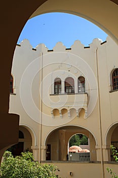 Courtyard of Ottoman fort on Island of Kos in Greece