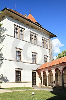 Courtyard and palace of castle in Jindrichuv Hradec