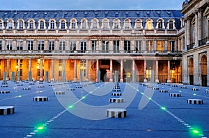 Courtyard of Palais Royale in the Evening photo