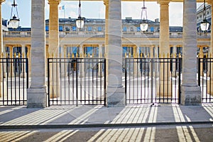 Courtyard of Palais Royale in Paris  France on a sunny day