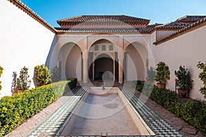Courtyard of the Pool, Alcazaba, Spain