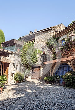 Courtyard with pots