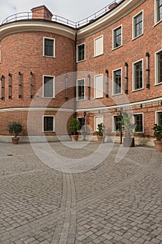 courtyard of round building of New Holland