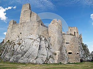 Courtyard and ruin of the Castle of Beckov