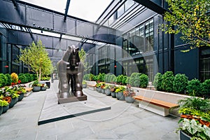 Courtyard at the Sagamore Pendry Hotel in Fells Point, Baltimore, Maryland