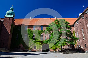 Courtyard in Stockholm City Hall Stadshuset, Sweden