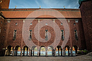 Courtyard in Stockholm City Hall Stadshuset, Sweden