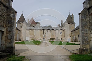 Courtyard to the building operating Castle Rully