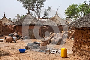 Courtyard of a traditional house in a mosi village of Burkina Faso, West Africa