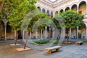 Courtyard of university of Barcelona