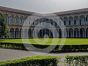 Courtyard Of The University Of Milan. Silence.