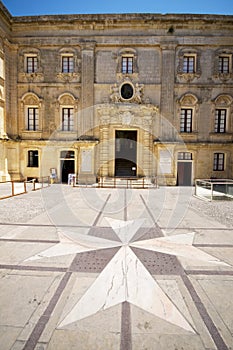 Courtyard vilhena palace maltese cross mdina malta