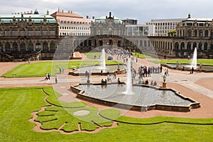 The courtyard of Zwinger in Dresden, Germany