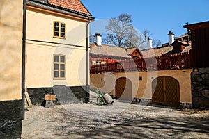 The couryard of the old historic rural house