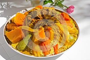 Cous cous with meat photo