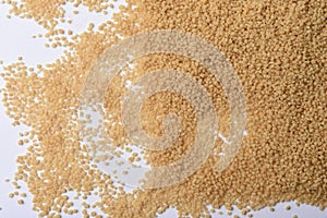cous-cous on white background