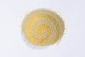 Cous-cous on white background