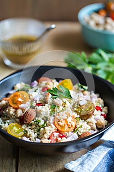 Couscous with Pomegranate and Almond salad
