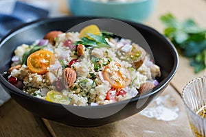 Couscous with Pomegranate and Almond salad