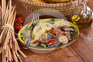 Couscous with vegetables photo